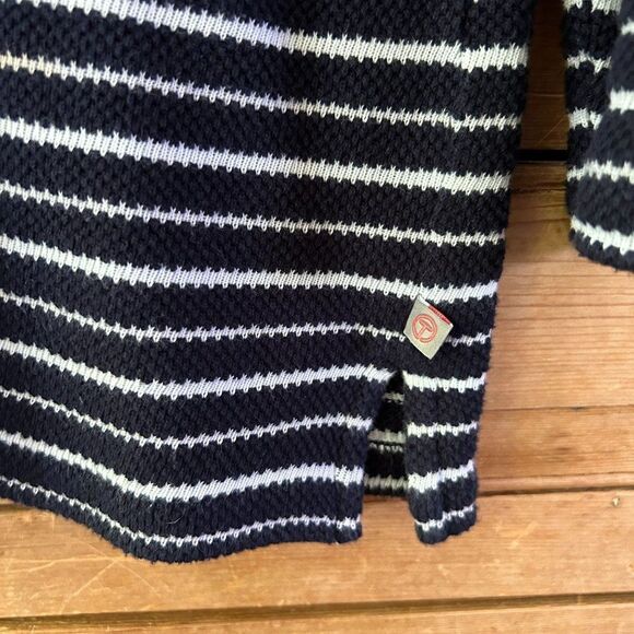 Talbots‎ XS Navy Blue White Striped Knit Nautical Pullover - Picture 6 of 10